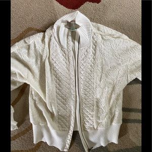 Anthropology zip up sweater, size S